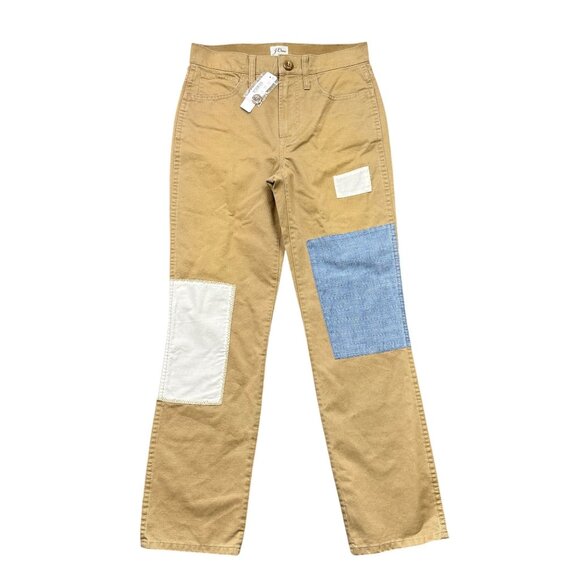J.Crew Womens Patchwork Vintage Straight Chino Pants Size 25 NEW - Picture 1 of 14